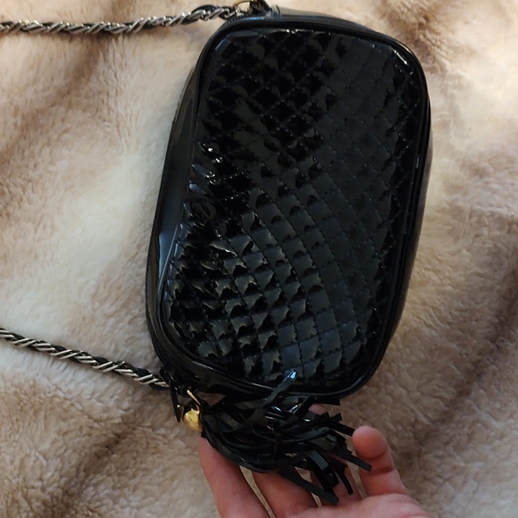 Faux leather mini black crossbody bag - Picture 3 of 11